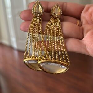 Gold statement earrings